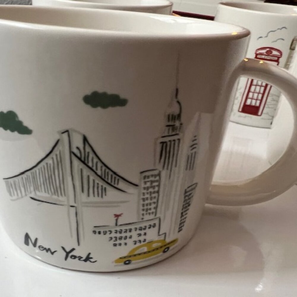 Set of 4 Pottery Barn Mugs - Picture 2 of 4